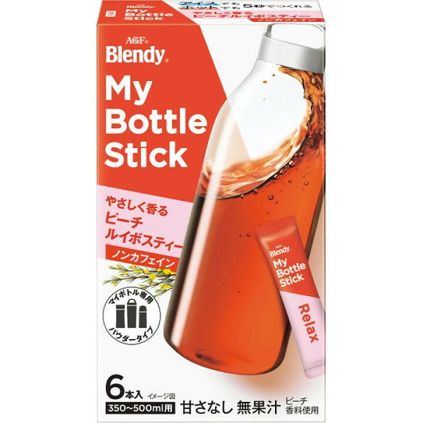 AGF Blendy My Bottle Stick – Gently Scented Peach Rooibos Tea 6 Sticks