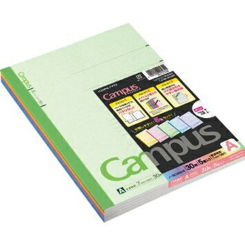 Kokuyo Campus Notebook B5 – 5-Pack, 30 Sheets – 6 mm / 7 mm Ruled
