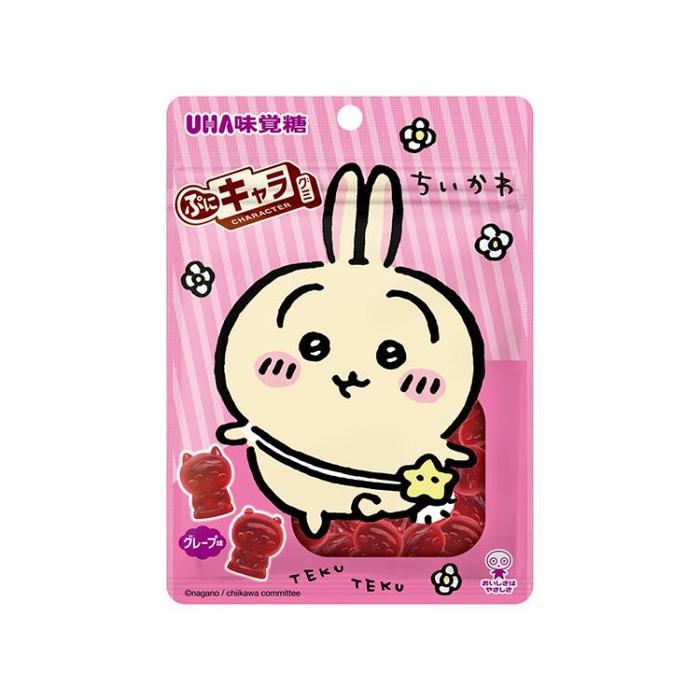 Chiikawa UHA Flavor Sugar Puni Caragmi Gummy Candy – Grape Flavor, 51 g