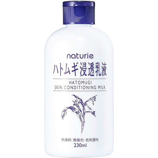 NATURIE HATOMUGI - Moisturizing milk with hatomugi extract 230ml [Alcohol-free]