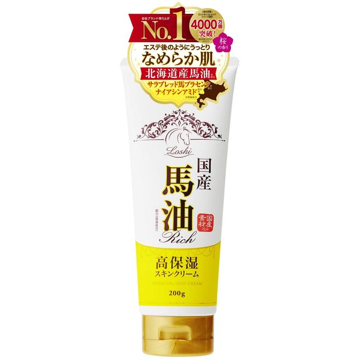 COSMETEX ROLAND Bayu Loshi Moist Aid Horse Oil Skin Cream N 200g [Alcohol-free]