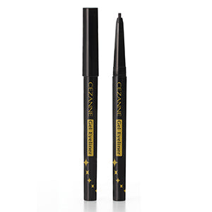 CEZANNE Gel Eyeliner – Smudge-Proof & Long-Lasting 2-in-1 Eye Makeup 10 Black [Alcohol-free]