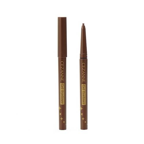 CEZANNE Gel Eyeliner – Smudge-Proof & Long-Lasting 2-in-1 Eye Makeup 30 Brown [Alcohol-free]