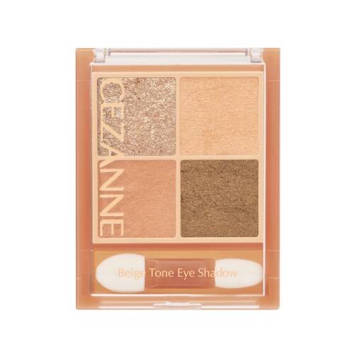 CEZANNE Beige Tone Eyeshadow - Palette of 4 shadows 4.3g[Alcohol-free] - 01 Nut Beige