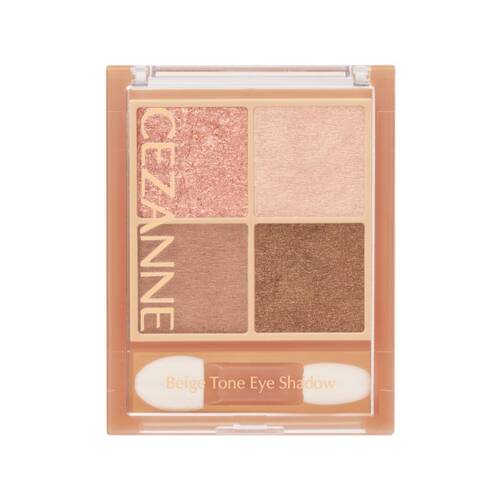 CEZANNE Beige Tone Eyeshadow- Palette of 4 shadows 4.3g[Alcohol-free] - 02 rosy beige