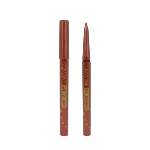 CEZANNE Gel Eyeliner – Smudge-Proof & Long-Lasting 2-in-1 Eye Makeup 90 Terracotta Brown [Alcohol-free]