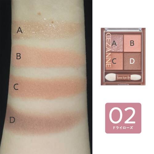 CEZANNE Bitter Tone Eyeshadow 02 Dry Rose