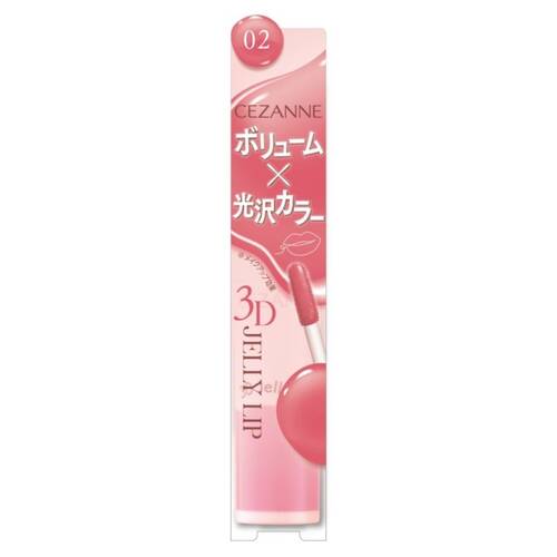 Cezanne 3D Jelly Lip – Plumping Liquid Lip with Glossy Finish and Long-Lasting Moisture 02 Milk Rose