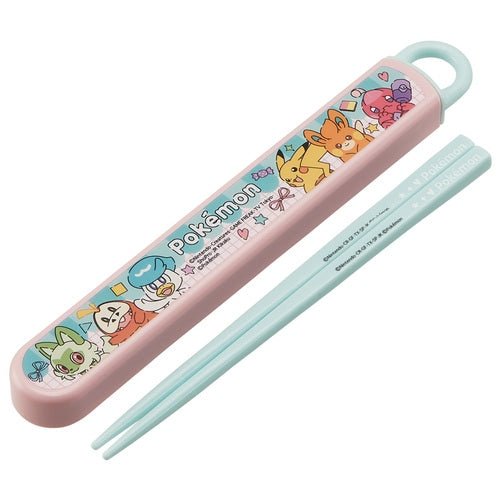 Popping Up Antibacterial Slide Chopsticks & Chopsticks Case Set