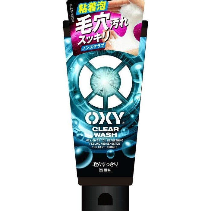 OXY Clear Wash - Facial cleansing cream for men, cleansing pores from ROHTO 130g [With alcohol]