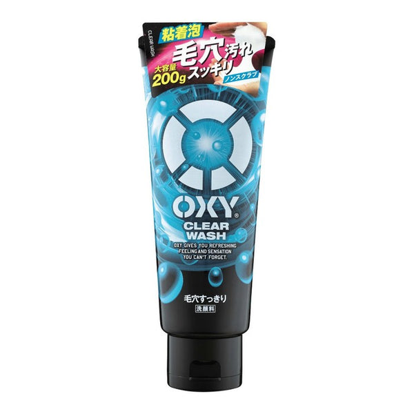 OXY Clear Wash - Facial cleansing cream for men, cleansing pores from ROHTO 200g [With alcohol]