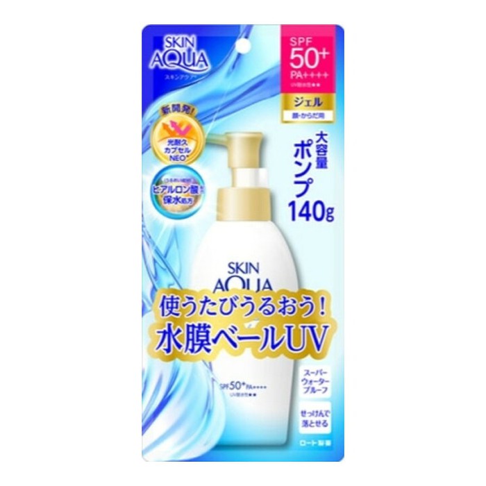 Sunscreen Gel SPF 50+ PA++++ (Skin Aqua 50+ Super Moisture Gel) 140g [With alcohol]