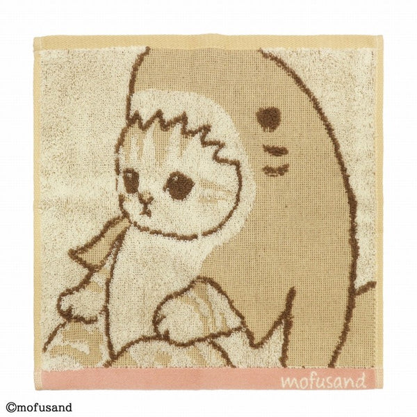 Mofusand Mini Towel (Sitting Shark Cat) – Cute Antibacterial Cotton Towel