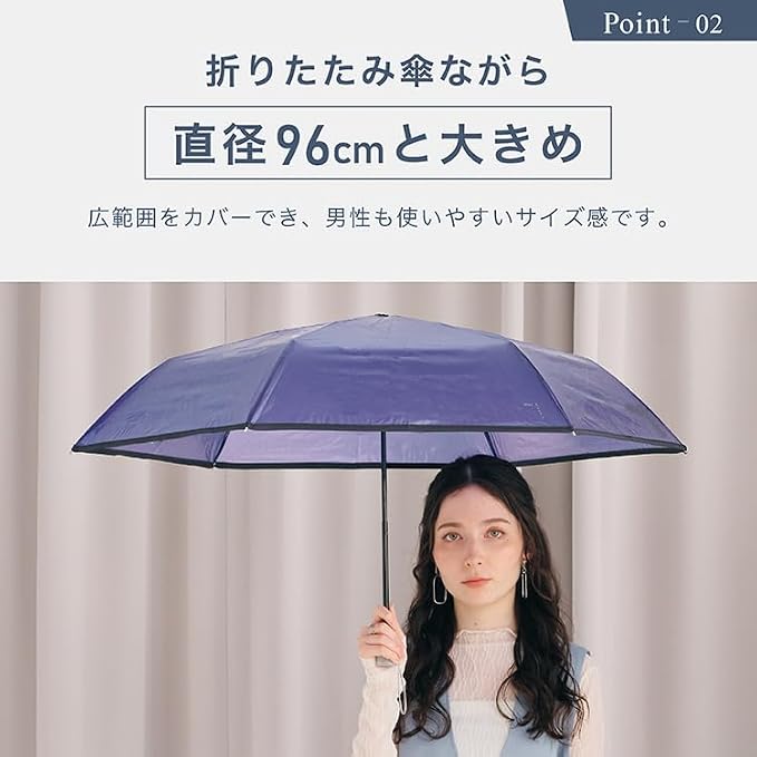 Wpc. Classic Plastic Folding Umbrella – Large 96 cm Clear Rain Umbrella, 6 Colors