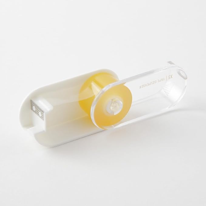 MIDORI XS Tape Cutter – Compact Cellophane Tape Dispenser, White