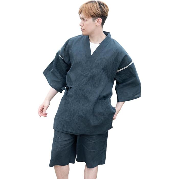 EDOTEN Shijira Jinbei Set – Breathable Cotton, Traditional Japanese Summer Loungewear for Men, Lightweight & Cooling (7 Colors, Sizes M–5L)