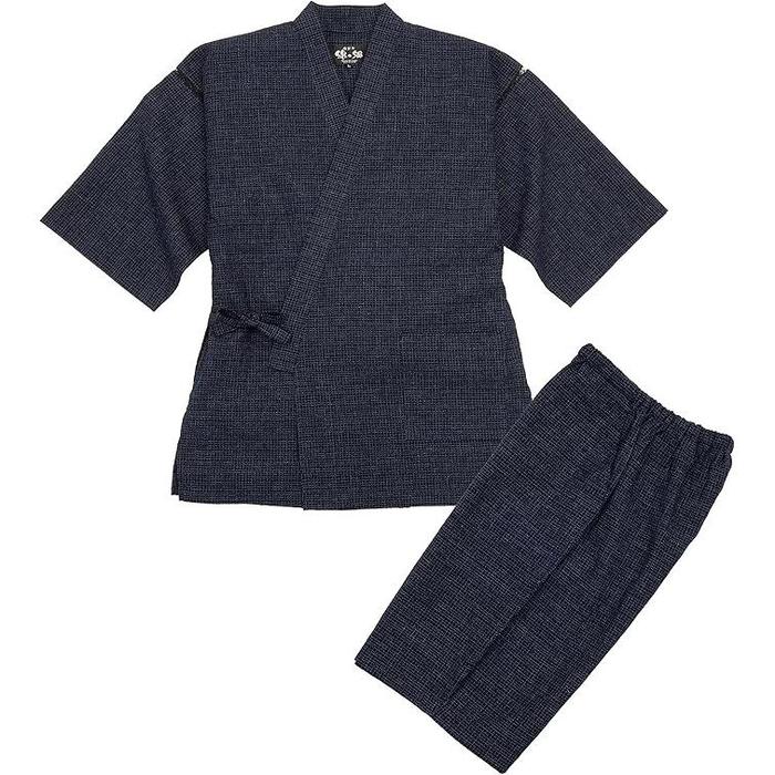 WATANOSATO Kurume Chijimi Jinbei Set – Breathable Cotton, Traditional Japanese Loungewear for Men, Casual Summer Wear (8 Colors, Sizes S–3L)