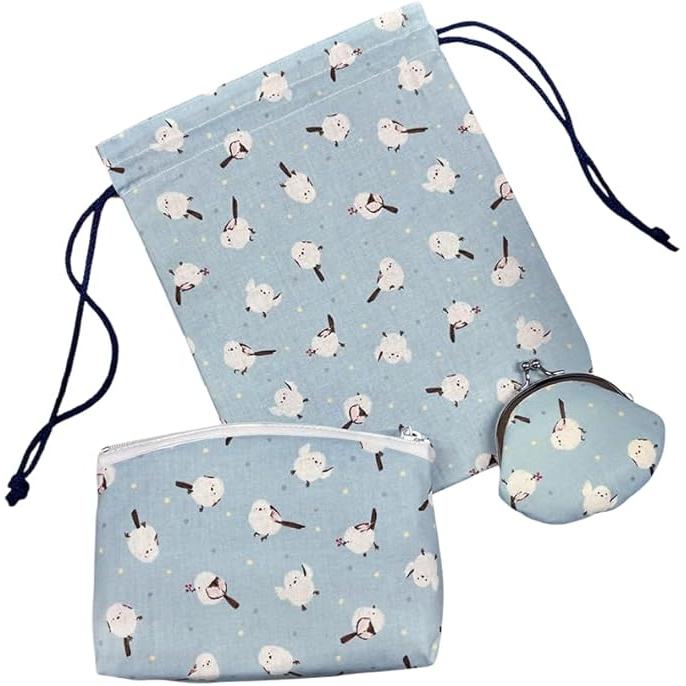 Kinagani Shimaenaga Multi-Pouch 3-Piece Set