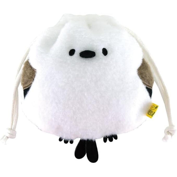 Shimaenaga Drawstring Bag – Soft Plush Fabric