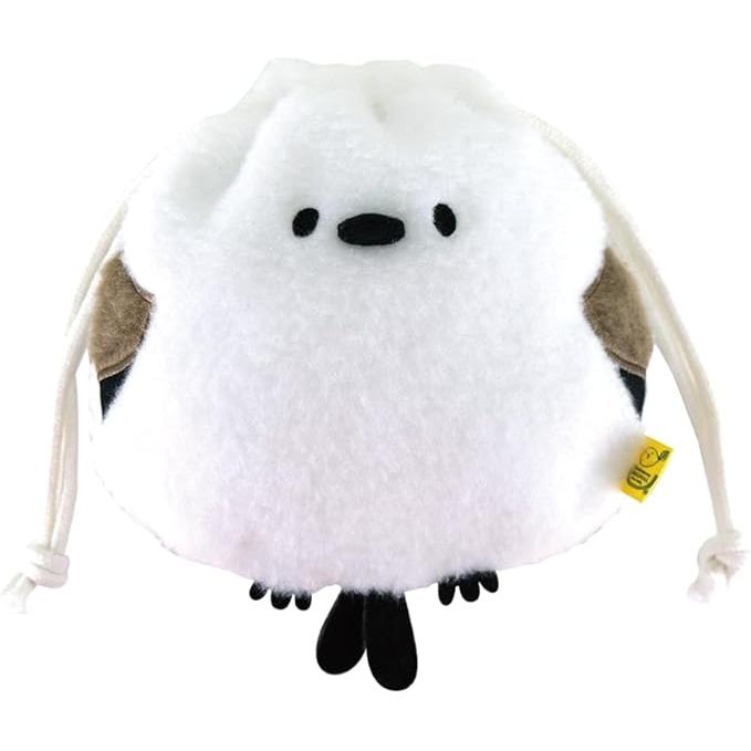 Shimaenaga Drawstring Bag – Soft Plush Fabric