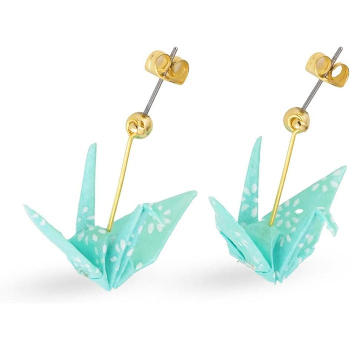 Noren Handmade Origami Earrings – Washi and Surgical Stainless Steel