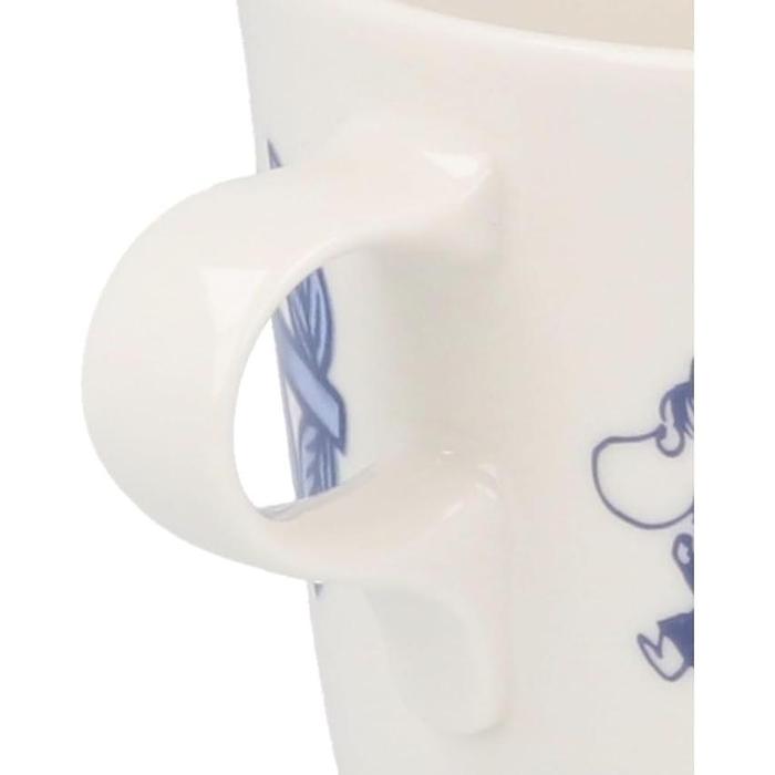 Moomin Blue Flora Ceramic Mug 260 ml – Flower Design | Yamaka Japan (Microwave & Dishwasher Safe)