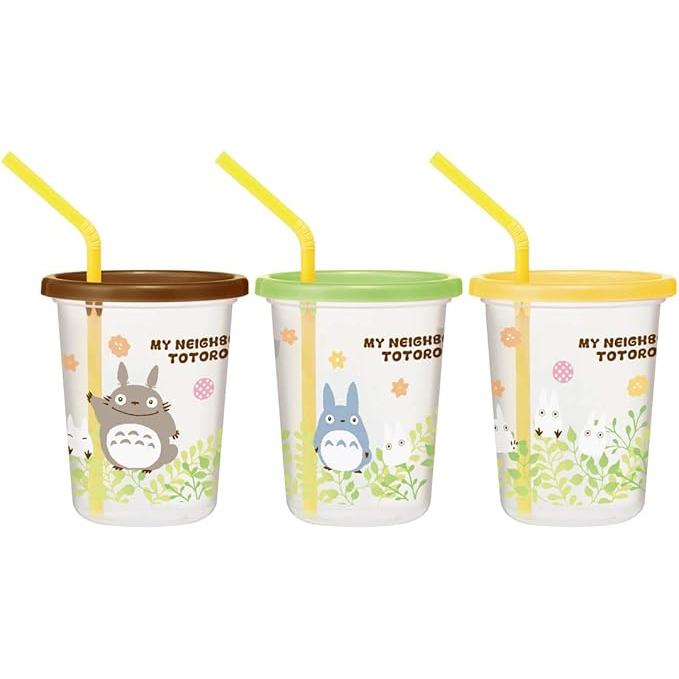Skater My Neighbor Totoro Plants Straw Tumbler Set 320ml (3 Cups) Studio Ghibli Made in Japan