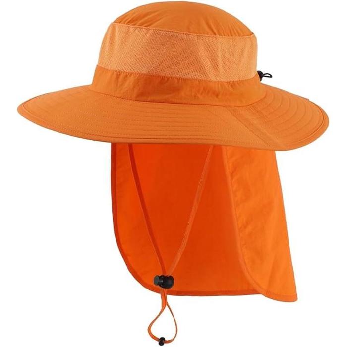 Connectyle Outdoor UPF50+ Mesh Safari Hat with Neck Cover