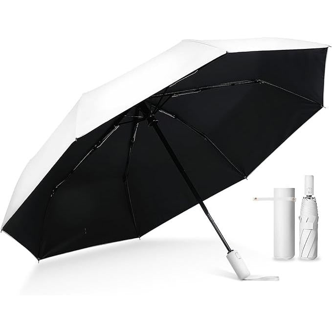 THE CLASSIC TOKYO UV Umbrella – 100% UV Cut Full Blackout Compact Folding Umbrella Automatic Open/Close Unisex