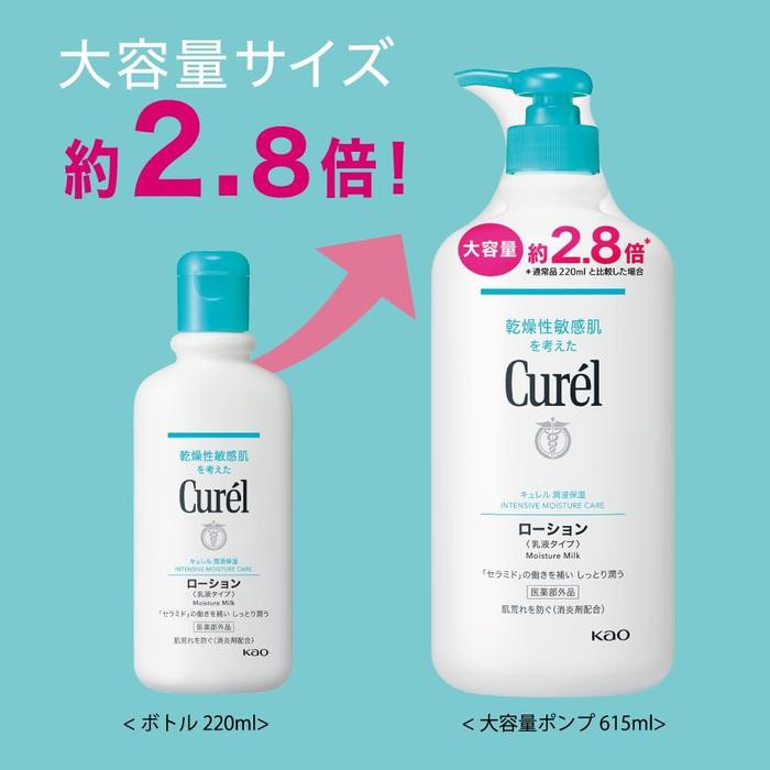 Curél Moisture Lotion – Ceramide Care for Dry & Sensitive Skin [Alcohol-free] (220ml / 410ml / 615ml)