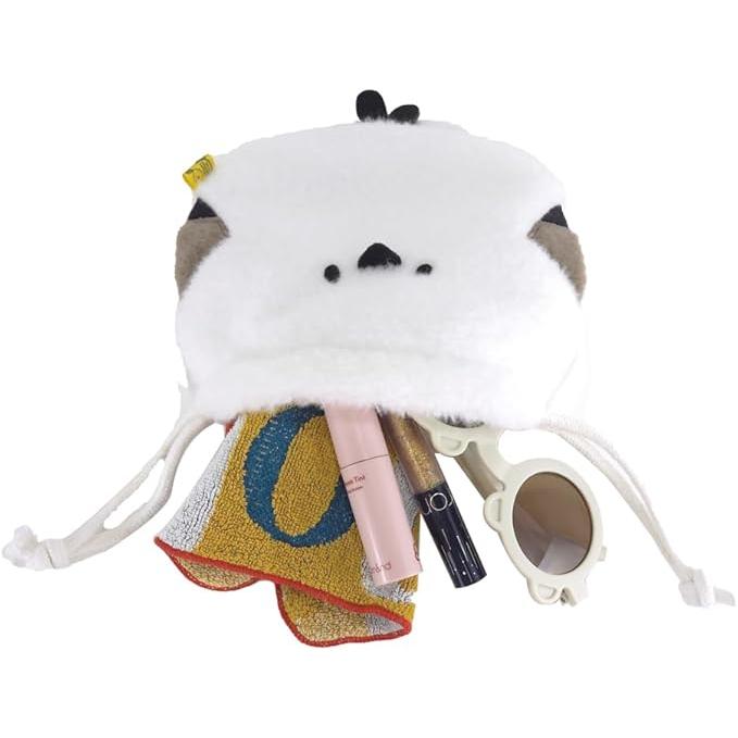 Shimaenaga Drawstring Bag – Soft Plush Fabric