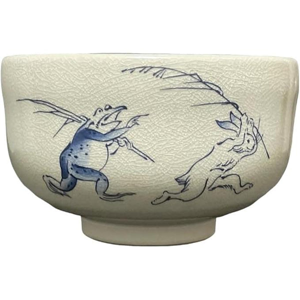 Ale-net Matcha Bowl, 4.7 × 3.0 in (12 × 7.5 cm), Swan Beast Caricature Matcha Bowl, Mino Ware, Made in Japan