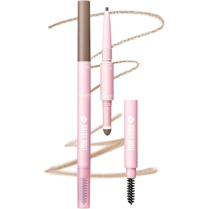 DAISY DOLL by MARY QUANT Brow Liner – 3-Way Pencil, Powder & Brush Eyebrow Styler [Alcohol-free]