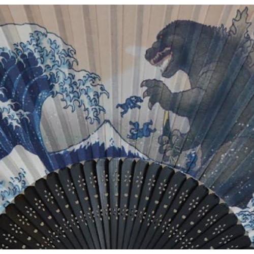 GODZILLA Folding Fan – The Great Monster from "Fugaku Thirty-Six Views: Great Monster Picture"
