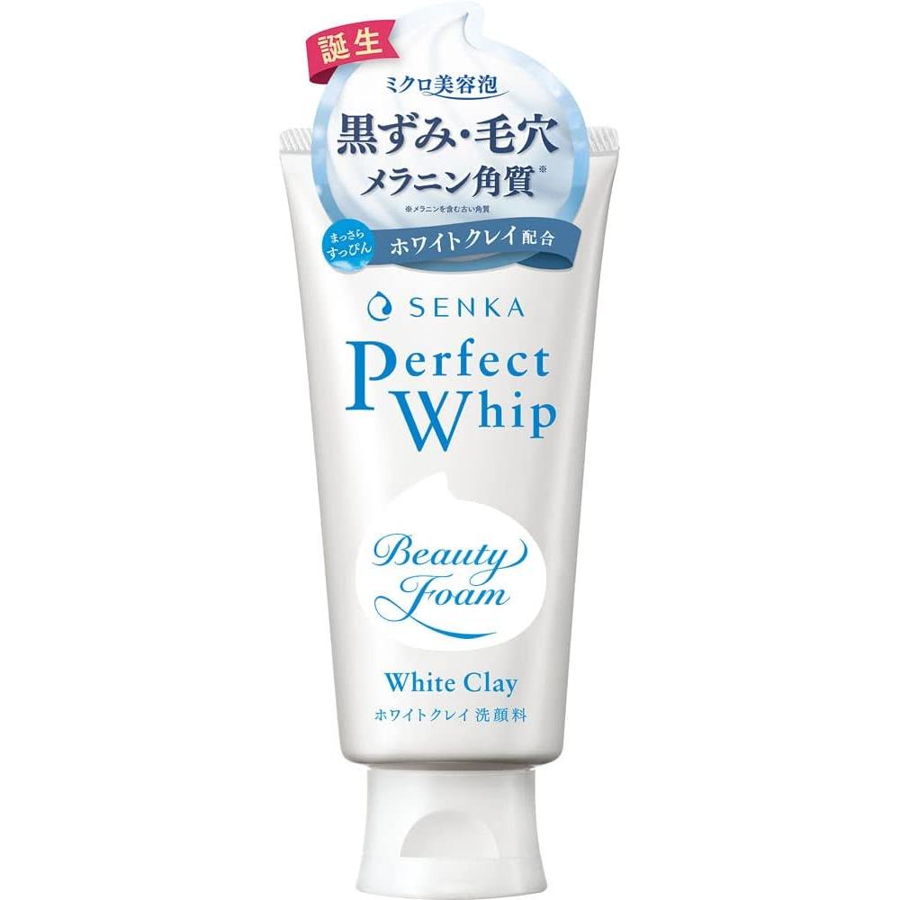 SENKA Perfect Whip White Clay - Ansiktsrens med hvit leire 120g [Med alkohol]