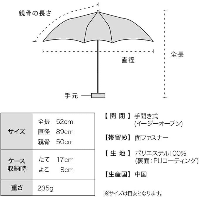 Wpc. Parasol Sanrio Characters x Wpc. Watercolor Flower Mini Saxophone (Cinnamoroll) – Stylish & Protective Folding Umbrella