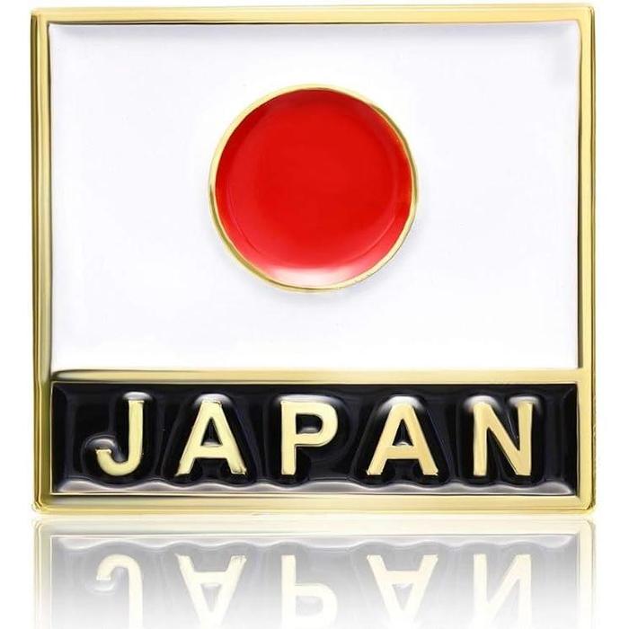 Don Flyee Japan Flag Pin Badge – Alloy Lapel Pin with Butterfly Clutch