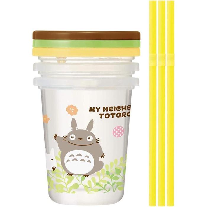Skater My Neighbor Totoro Plants Straw Tumbler Set 320ml (3 Cups) Studio Ghibli Made in Japan