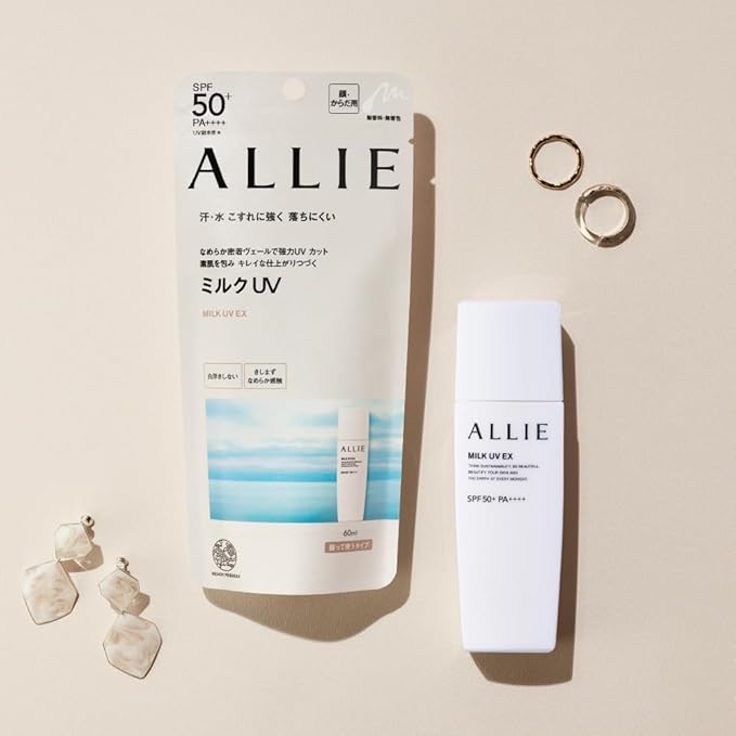 ALLIE Chrono Beauty Milk UV EX SPF 50+ PA++++ – Sunscreen for Face & Body, 60g [With Alcohol]