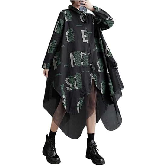 Minesam Long Shirt Dress - Black and moro FREE SIZE