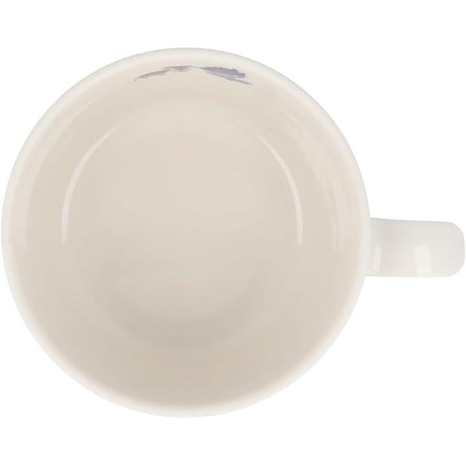 Moomin Blue Flora Ceramic Mug 260 ml – Flower Design | Yamaka Japan (Microwave & Dishwasher Safe)