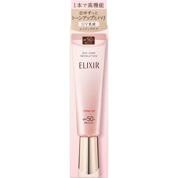ELIXIR Day Care Revolution Tone Up – SPF50+/PA++++ Baby Pink Tone-Up Cream 35g [With alcohol]