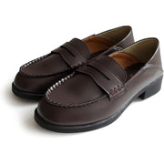 AmiAmi 2-Way Kvinne Skole Loafers – Myke Syntetiske Lær Slip-On Sko