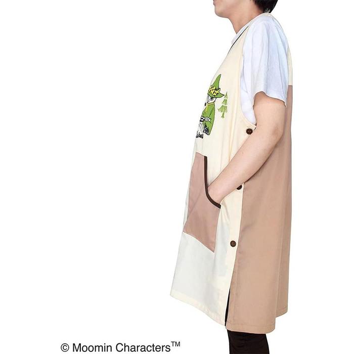 St.Lady’s Moomin Apron (Unisex) Moomin & Snufkin Brown/Beige