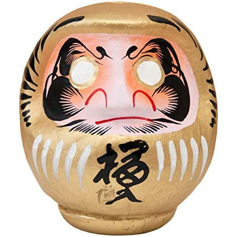 Takasaki Daruma Lucky Daruma No. 2 (Height 12cm) - Gold: For Champions, Success, and Prosperity