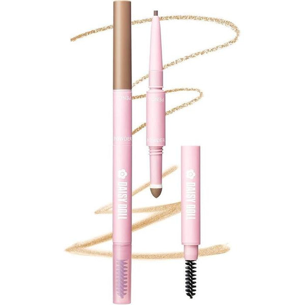 DAISY DOLL by MARY QUANT Brow Liner – 3-Way Pencil, Powder & Brush Eyebrow Styler [Alcohol-free]