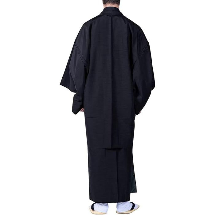 Kyoetsu Men’s Kimono & Haori Set – Pongee Fabric (Available in 3 colors)