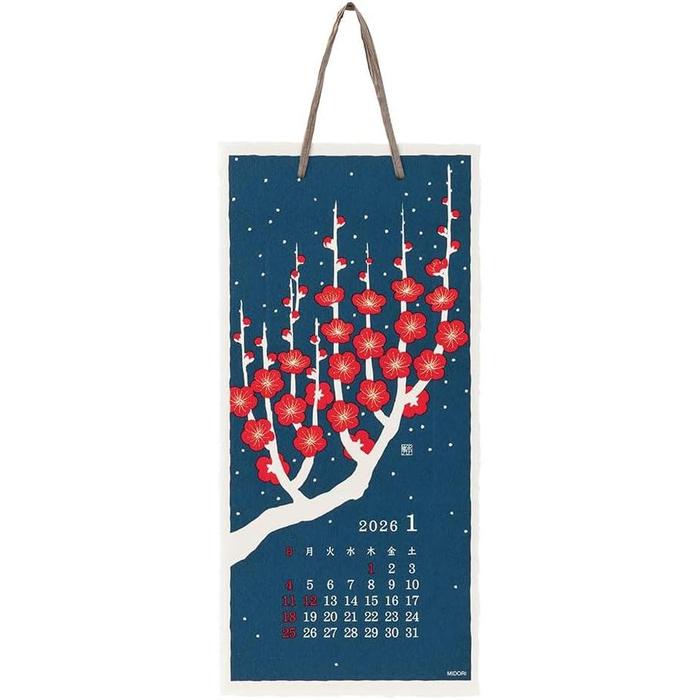 Midori 2026 Wall Calendar – Echizen Washi