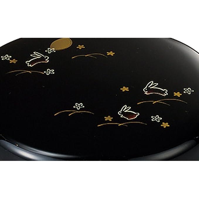 Miyamoto Sangyo Dream Rabbit Plum-Shaped Confectionery Box | Japanese Candy & Pastry Container, Black