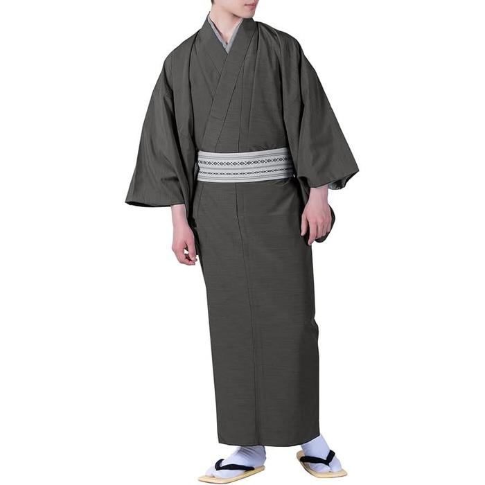 Kyoetsu Men’s Kimono – Pongee Fabric, Japanese Traditional Wear (Available in 3 colors)